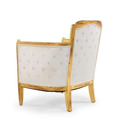 Pair of French Art Deco White Star Arm Chair