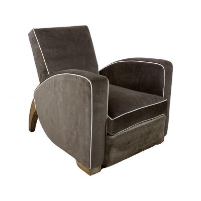 Pair of French Art Deco lounge chairs