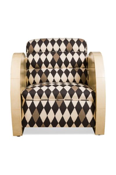Pair of French Art Deco parchment veneered club chairs