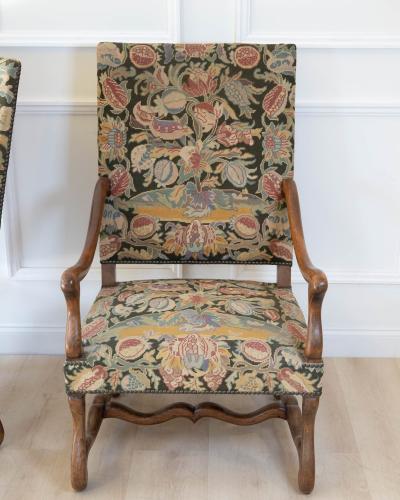Pair of French Beech Os de Mouton Armchairs circa 1900