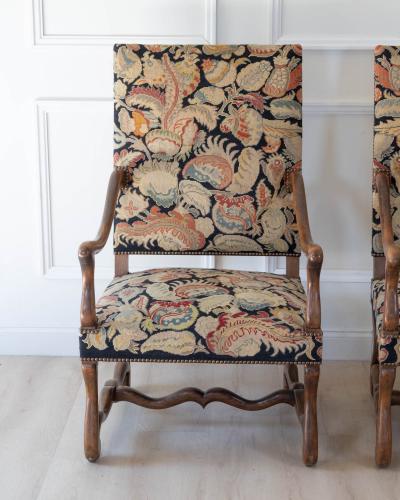 Pair of French Beech Os de Mouton Armchairs circa 1900