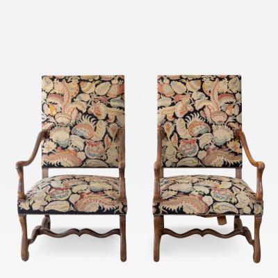 Pair of French Beech Os de Mouton Armchairs circa 1900