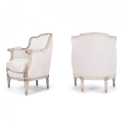 Pair of French Bergere Armchairs