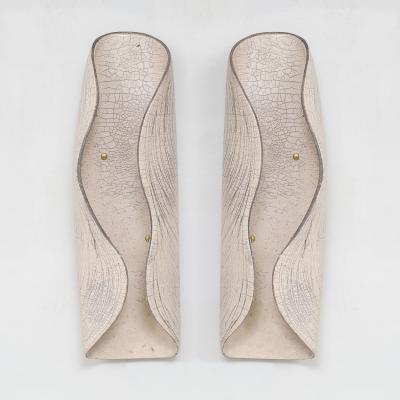 Pair of French Bespoke Ceramic Sconces