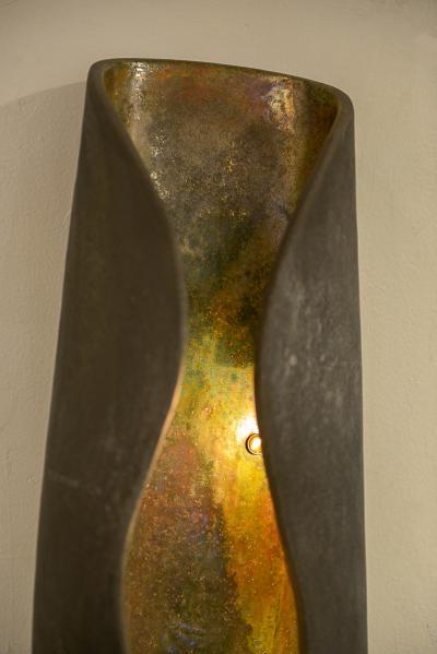 Pair of French Bespoke Sculptural Ceramic Sconces