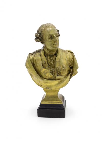 Pair of French Bronze Busts of Louis XVI and Marie Antoinette