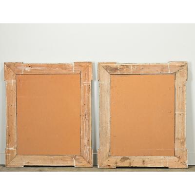 Pair of French Carved Gold Gilt Mirrors