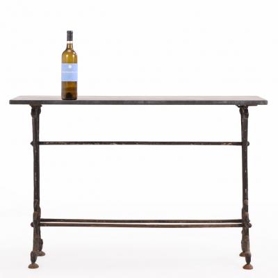 Pair of French Cast Iron and Stone Tables 19th C 