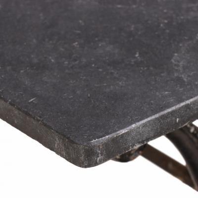 Pair of French Cast Iron and Stone Tables 19th C 