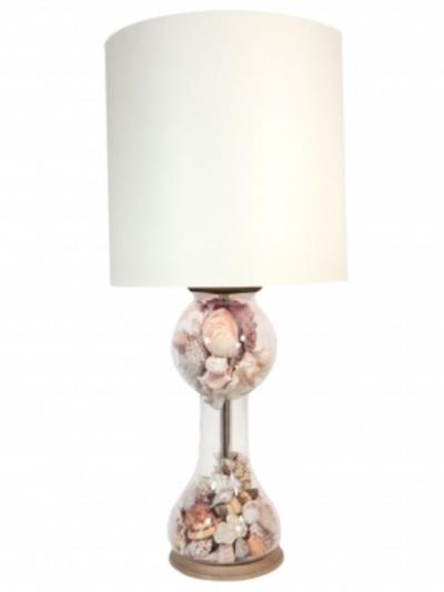 Pair of French Cloche Shell Lamps