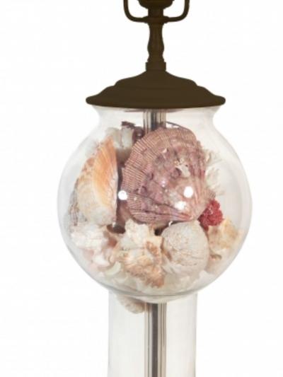 Pair of French Cloche Shell Lamps
