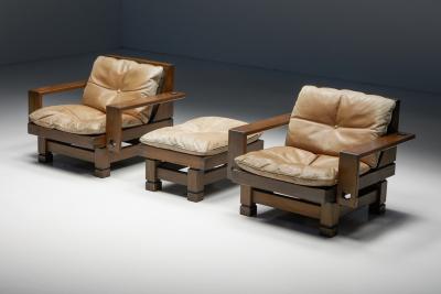 Pair of French Club Chairs 1960s