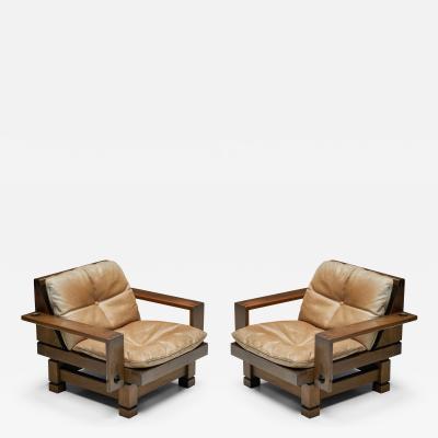 Pair of French Club Chairs 1960s