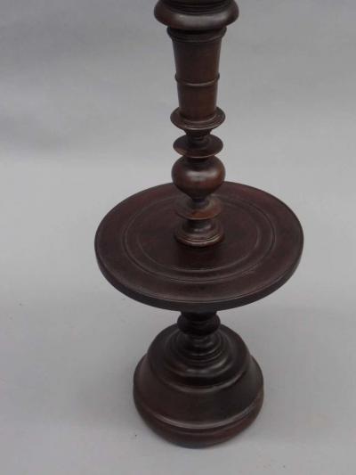 Pair of French Colonial Mid Century Carved Wood Table Lamps 1930