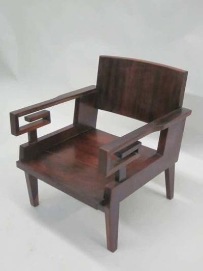 Pair of French Colonial Mid Century Modern Neoclassical Kingwood Lounge Chairs
