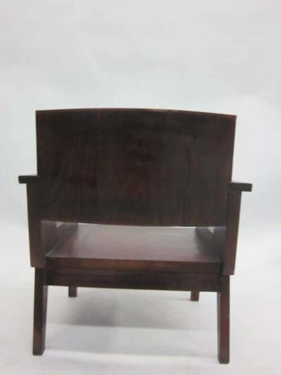 Pair of French Colonial Mid Century Modern Neoclassical Kingwood Lounge Chairs
