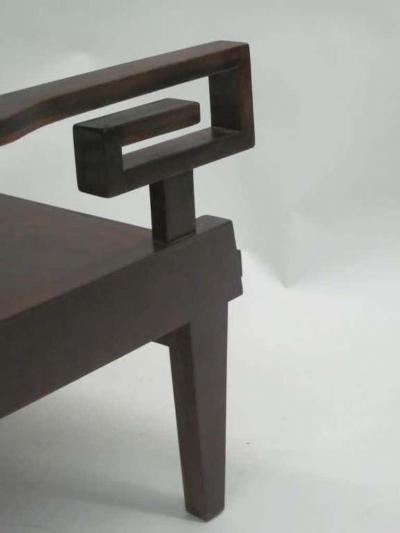 Pair of French Colonial Mid Century Modern Neoclassical Kingwood Lounge Chairs