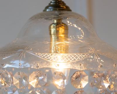 Pair of French Crystal Lights