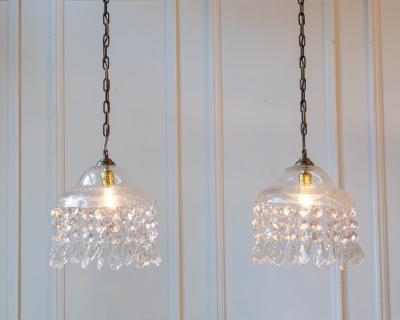 Pair of French Crystal Lights
