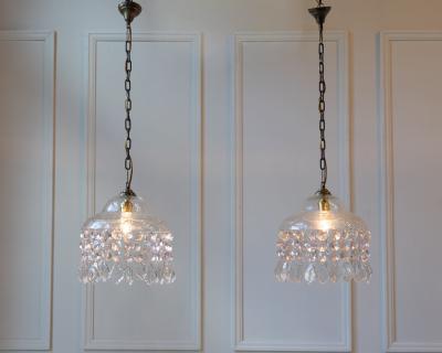 Pair of French Crystal Lights