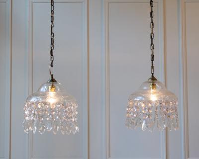 Pair of French Crystal Lights
