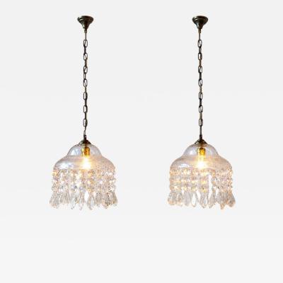 Pair of French Crystal Lights