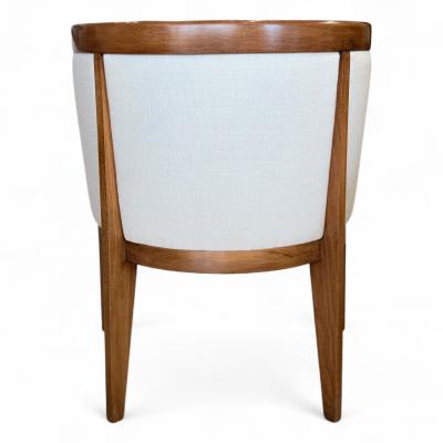 Pair of French Curved Back Upholstered Chairs