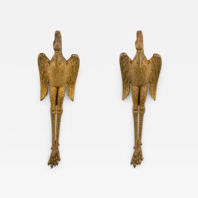 Pair of French Empire Bronze Bird Tie Backs