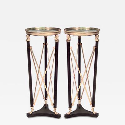 Pair of French Empire Bronze Pedestals