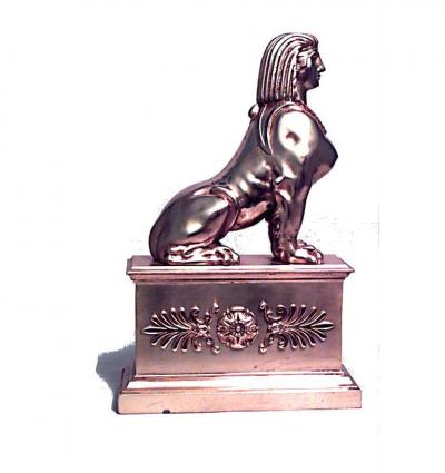 Pair of French Empire Bronze Sphinxes