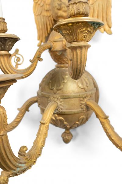 Pair of French Empire Bronze Wall Sconces