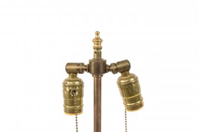 Pair of French Empire Bronze and Quartz Swan Table Lamps