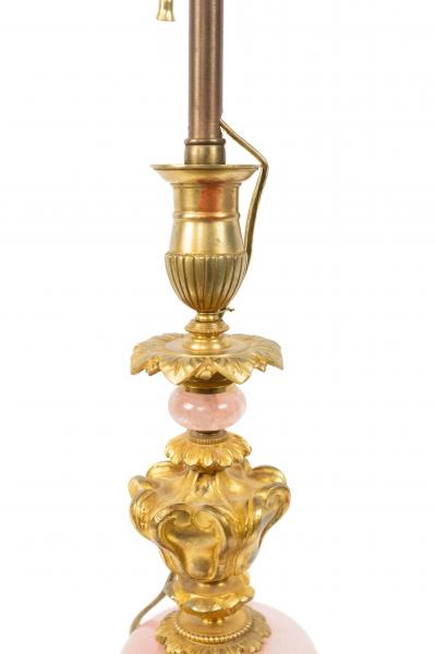 Pair of French Empire Bronze and Quartz Swan Table Lamps