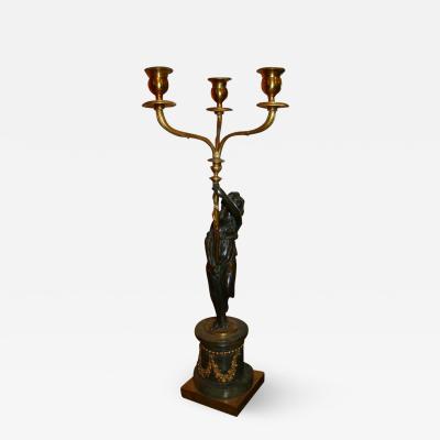 Pair of French Empire Figural Candleabra