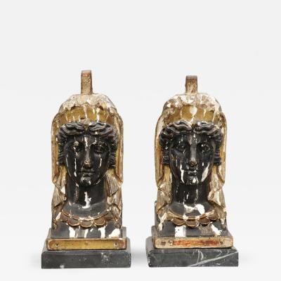 Pair of French Empire Head Bookends