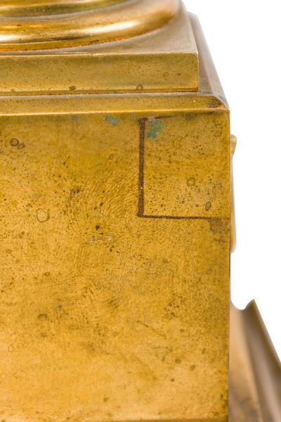 Pair of French Empire Style Gilt Bronze Urns