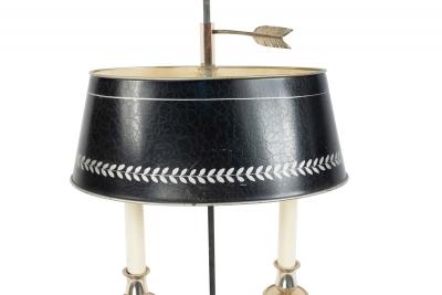 Pair of French Empire Style Silver Plate Table Lamps