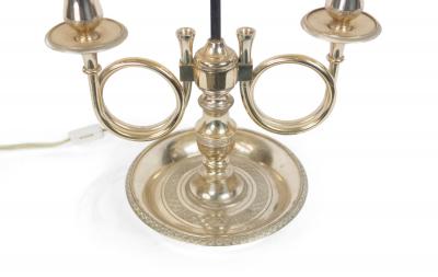 Pair of French Empire Style Silver Plate Table Lamps