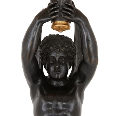 Pair of French Empire style bronze wall lights