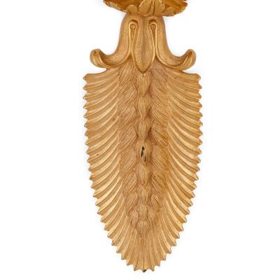 Pair of French Empire style bronze wall lights