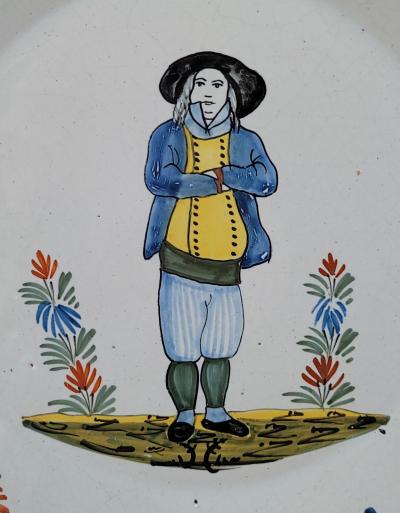 Pair of French Fa ence Plates 18th century