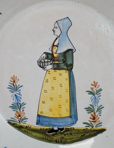 Pair of French Fa ence Plates 18th century