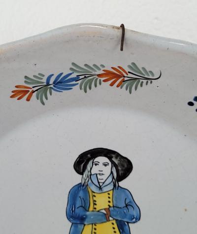 Pair of French Fa ence Plates 18th century