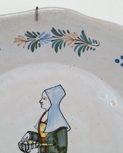 Pair of French Fa ence Plates 18th century