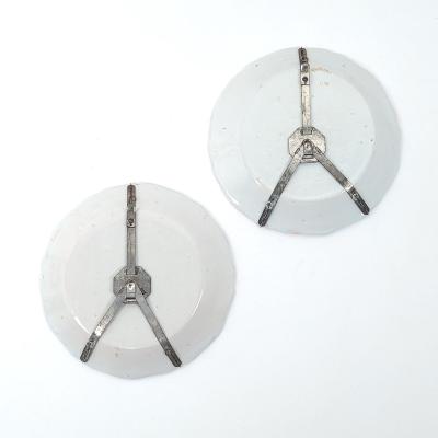 Pair of French Fa ence Plates 18th century