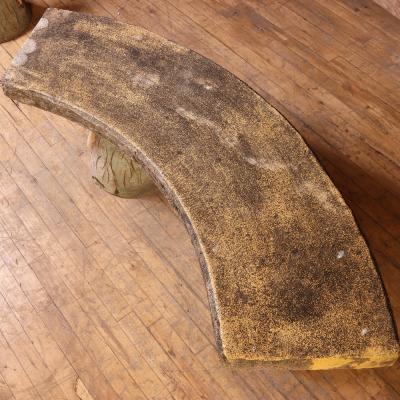 Pair of French Faux Bois Cast Stone Benches C 1960