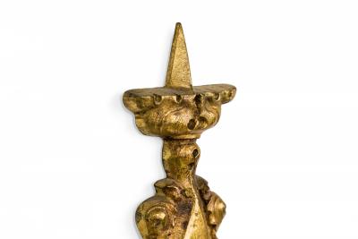 Pair of French Gothic Style Gilt Bronze Sconces