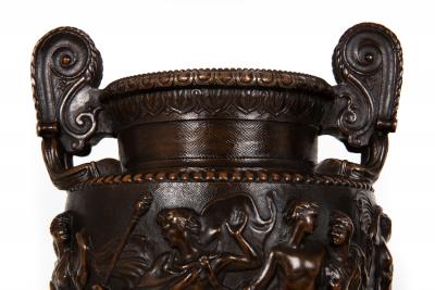 Pair of French Grand Tour Antique Bronze Townley Vases Urns circa 1870