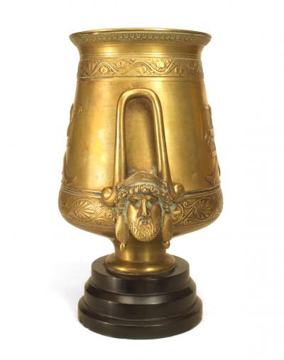 Pair of French Greek Revival Bronze Vases