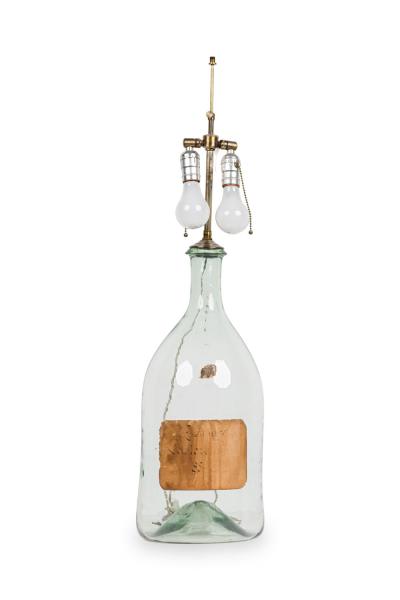Pair of French Late 19th Century Glass Jug Table Lamps
